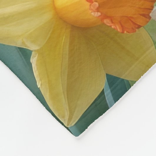 Bernedoodle Spring Flowers Painting Fleece Deken (Hoek)