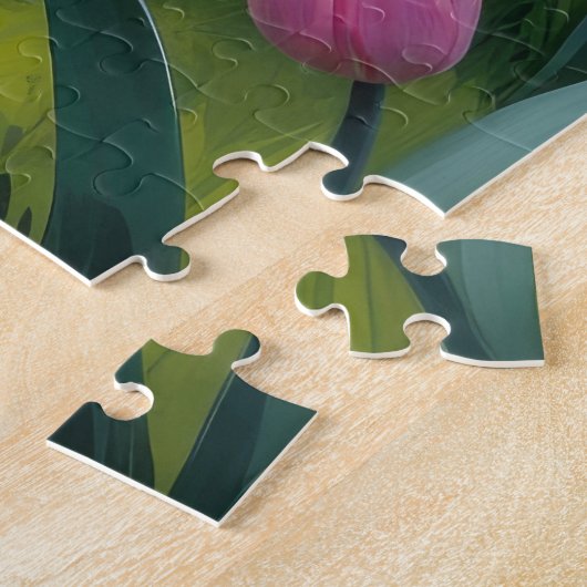 Bernedoodle Spring Flowers Painting Legpuzzel (Zijkant)