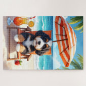 Bernedoodle Strand Ontspanning Scene Legpuzzel (Horizontaal)