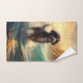 Bernedoodle Strand Surfen Schilderij Bad Handdoek (Handdoek)