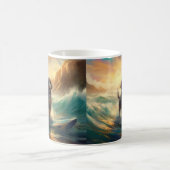 Bernedoodle Strand Surfen Schilderij Koffiemok (Center)