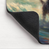 Bernedoodle Strand Surfen Schilderij Muismat (Hoek)