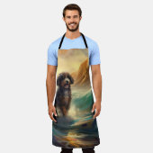 Bernedoodle Strand Surfen Schilderij Schort (Gedragen)