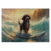 Bernedoodle Strand Surfen Schilderij Snijplank (Voorkant)