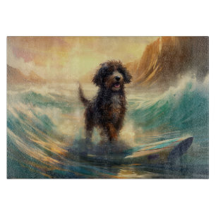 Bernedoodle Strand Surfen Schilderij Snijplank