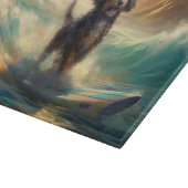 Bernedoodle Strand Surfen Schilderij Snijplank (Hoek)