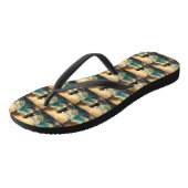 Bernedoodle Strand Surfing Schilderij Teenslippers (Schuin)
