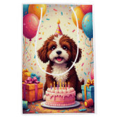 Bernedoodle verjaardagsfeest medium cadeauzakje (Voorkant)