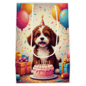 Bernedoodle verjaardagsfeest medium cadeauzakje (Achterkant)