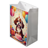 Bernedoodle verjaardagsfeest medium cadeauzakje (Achterkant Gekanteld)
