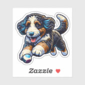 Bernedoodle Vinyl Dog Sticker (Vel)