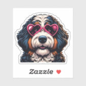Bernedoodle Vinyl Dog Sticker (Vel)