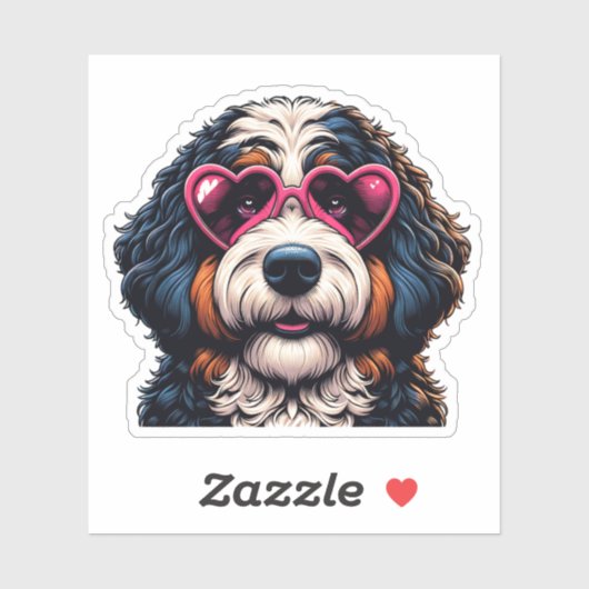 Bernedoodle Vinyl Dog Sticker (Vel)