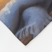 bernedoodle With Christmas Lights Holiday Fleece Deken (Hoek)