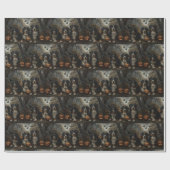 Berner Berg Halloween Nacht Doggy Delight Cadeaupapier (Vlak)