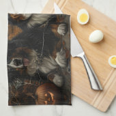 Berner Berg Halloween Nacht Doggy Delight Theedoek (Quarter Fold)