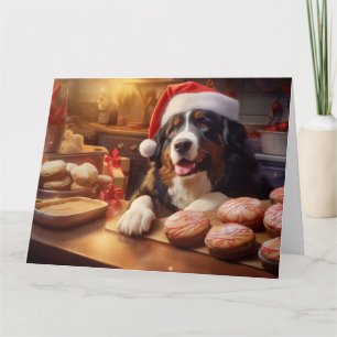 Berner Berg Hond Kerstkoekjes Vakantie Kaart