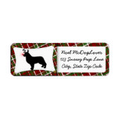 Berner Berg Hond Rendier Kerstmis Etiket (Voorkant)