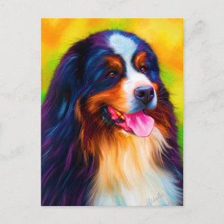 Berner Berg Hond Schilderen - Heidi Briefkaart