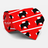 berner berg hond silhouet vlag stropdas (Opgerold)