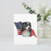 Berner Berg Hond Vlag Briefkaart (Staand voorkant)