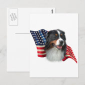 Berner Berg Hond Vlag Briefkaart (Voorkant / Achterkant)