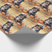 Berner Berg in de herfst verlaat Thanksgiving kuns Cadeaupapier (Hoek)