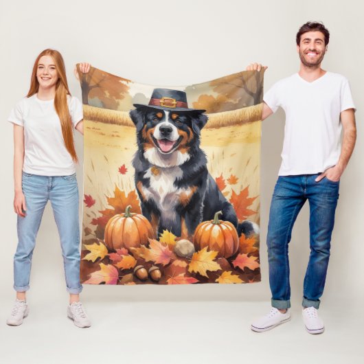 Berner Berg in de herfst verlaat Thanksgiving kuns Fleece Deken (In situ)