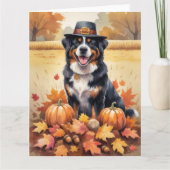 Berner Berg in de herfst verlaat Thanksgiving kuns Kaart (Voorkant)