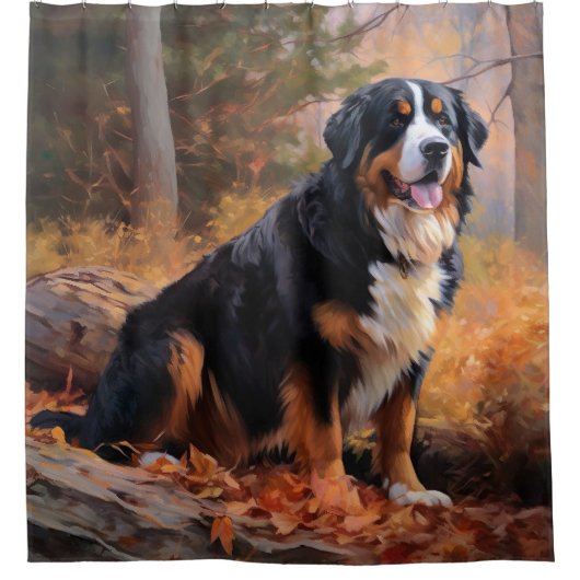 Berner berg in herfst laat Herfst inspireren Douchegordijn (Voorkant)