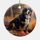 Berner berg in herfst laat Herfst inspireren Keramisch Ornament (Achterkant)