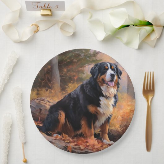 Berner berg in herfst laat Herfst inspireren Papieren Bordje (Huwelijk)