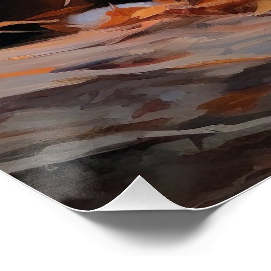 Berner berg in herfst laat Herfst inspireren Perfect Poster (Hoek)