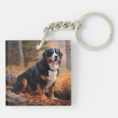 Berner berg in herfst laat Herfst inspireren Sleutelhanger (Achterkant)