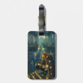 Berner Berg Kerst Feestelijke reis Bagagelabel (Achterkant verticaal)