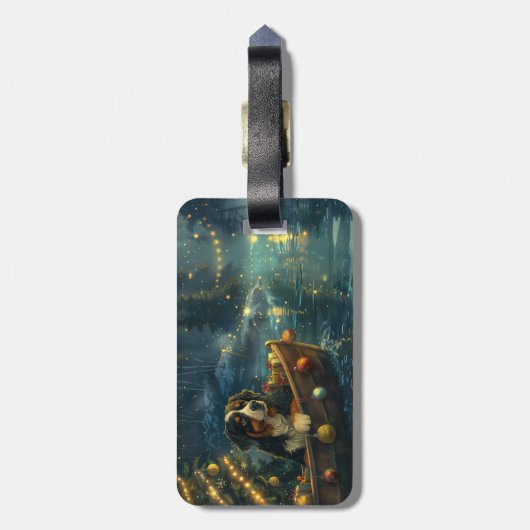 Berner Berg Kerst Feestelijke reis Bagagelabel (Achterkant verticaal)