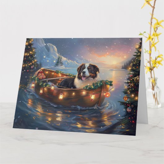 Berner Berg Kerst Feestelijke reis Kaart (Gele Bloem)