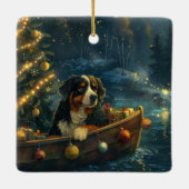 Berner Berg Kerst Feestelijke reis Keramisch Ornament (Achterkant)