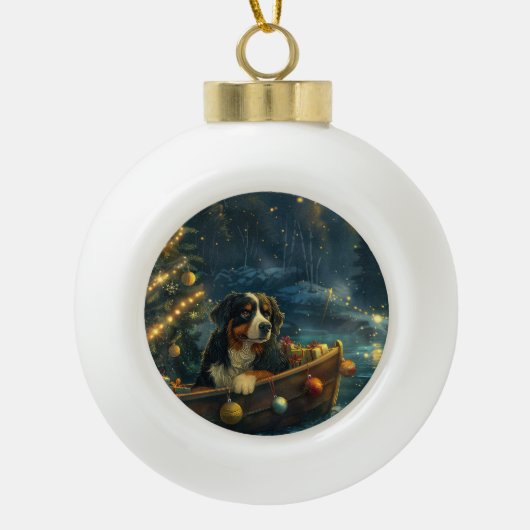 Berner Berg Kerst Feestelijke reis Keramische Bal Ornament (Voorkant)