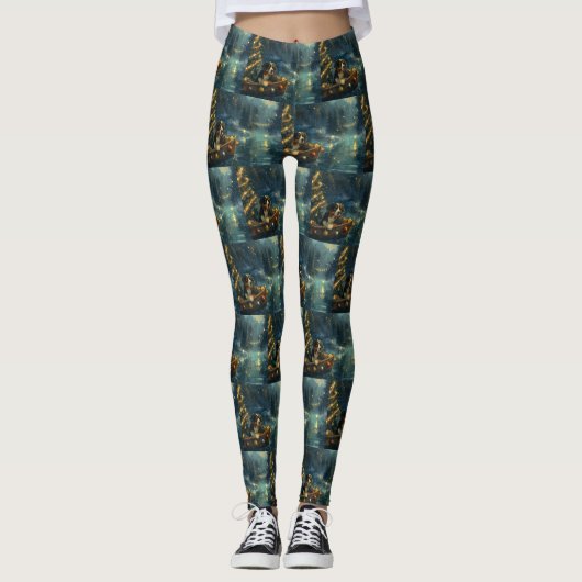 Berner Berg Kerst Feestelijke reis Leggings (Voorkant)
