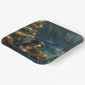 Berner Berg Kerst Feestelijke reis Papieren Bordje (Gebogen)