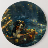 Berner Berg Kerst Feestelijke reis Ronde Button 6,0 Cm (Voorkant)