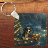 Berner Berg Kerst Feestelijke reis Sleutelhanger (Voorkant)