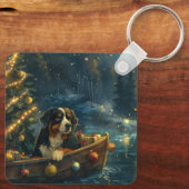 Berner Berg Kerst Feestelijke reis Sleutelhanger (Achterkant)