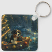 Berner Berg Kerst Feestelijke reis Sleutelhanger (Achterkant)