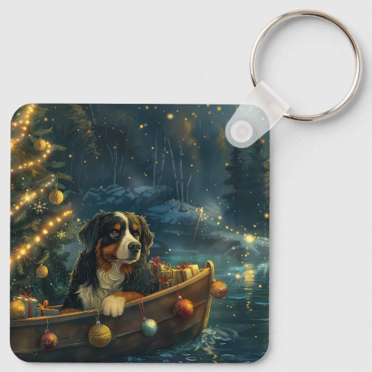 Berner Berg Kerst Feestelijke reis Sleutelhanger (Achterkant)