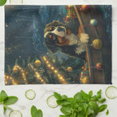 Berner Berg Kerst Feestelijke reis Theedoek (Gevouwen)