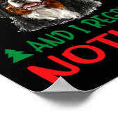 Berner Berg Kerst Hondenras Design Uni-a Poster (Hoek)