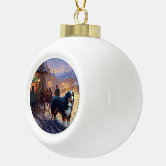 Berner Berg Kerstfeest Seizoen Keramische Bal Ornament (Rechts)