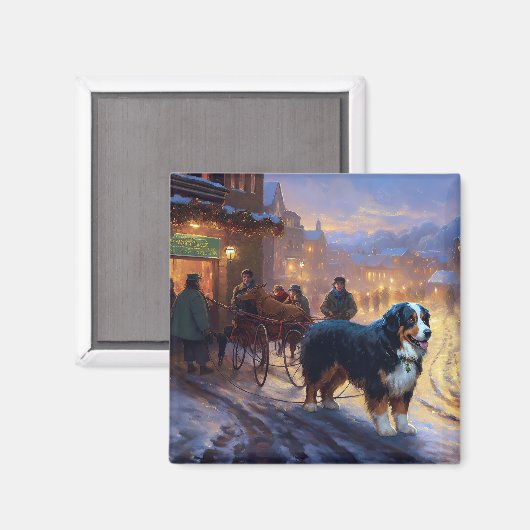 Berner Berg Kerstfeest Seizoen Magneet (Voorkant / Achterkant)